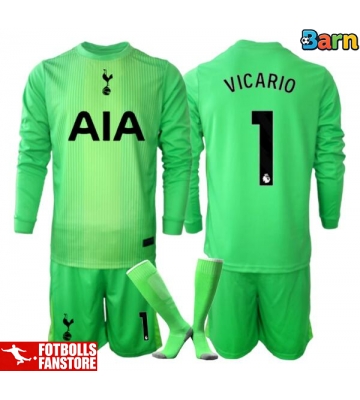 Tottenham Hotspur Guglielmo Vicario #1 Målvakt Hemmatröja Barn 2025-26 Långärmad (+ Korta byxor)